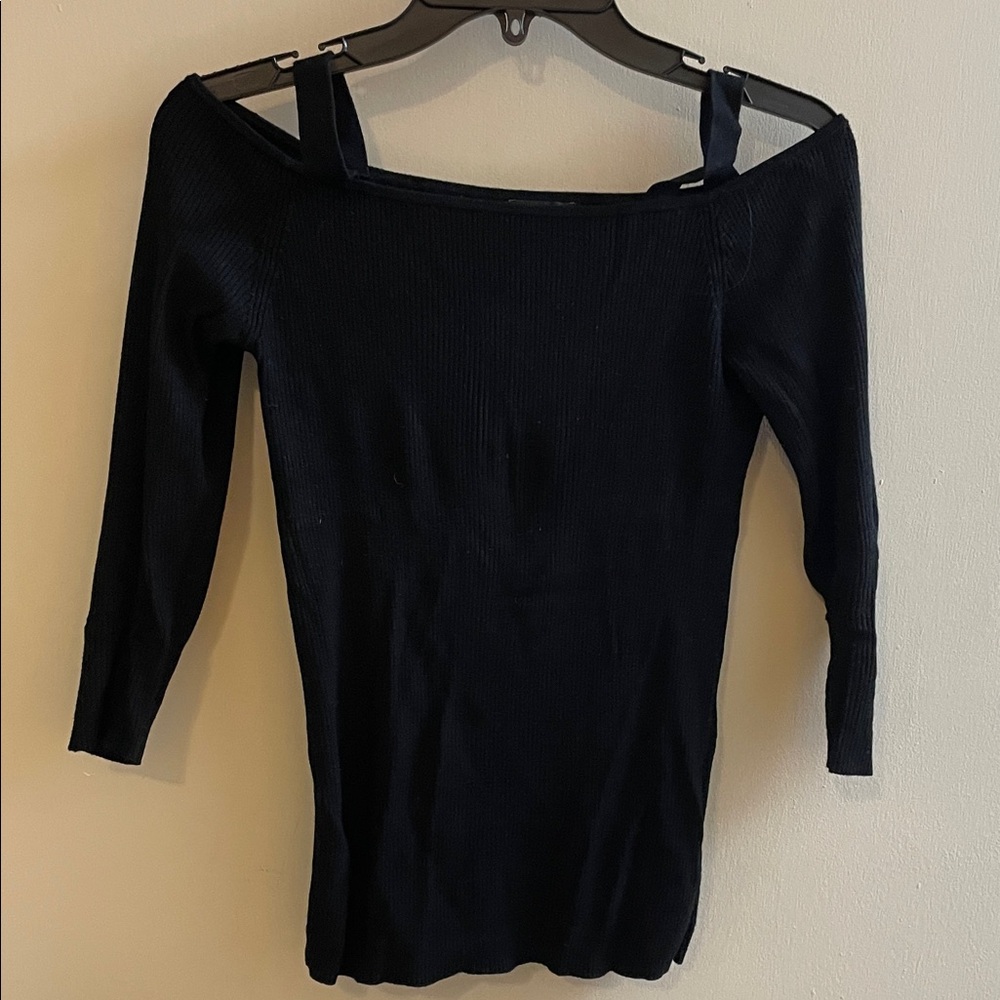 Express Midnight Off-the-Shoulder Sweater